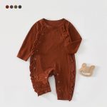 【59-90cm】カバーオール ベビー フリル ジャカード - 画像 (5)