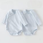 【59-90cm】ロンパース2点セット ベビー 無地＆ボーダー - 画像 (5)