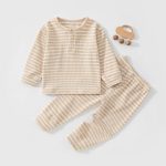 【73-110cm】セットアップ ベビー ボーダーリブ 快適 - 画像 (5)
