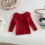 【66-100cm】トップス 女の子 ダブル フリル襟 ニット - 画像 (13)