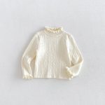 【80-130cm】トップスorワンピース 女の子 蝶結び 裏起毛 ハイネック - 画像 (5)