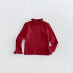 【80-130cm】トップスorワンピース 女の子 蝶結び 裏起毛 ハイネック - 画像 (6)
