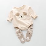 【66-90cm】レギンス ベビー カートゥーン柄 ストライプ - 画像 (5)