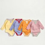 【66-90cm】ロンパース+レギンスor帽子 ベビー 無地 カジュアル