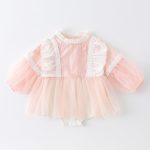 【66-90cm】ロンパース ベビー クリーム花 プリンセス - 画像 (9)