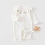 【59-80cm】ロンパース ベビー フリル チェリー襟 - 画像 (3)