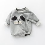 【66-90cm】ロンパース ベビー カートゥーン柄 厚手 スウェット - 画像 (4)