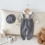 【66-90cm】セットアップ ベビー ワッフル ボーダー - 画像 (14)