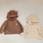 【66-100cm】パーカーorタイツ ベビー くま耳フード - 画像 (4)