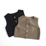 【80-130cm】ベスト キッズ ノースリーブ ニット - 画像 (3)