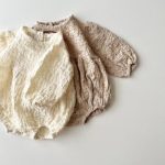 【66-90cm】ロンパース ベビー ナチュラル しわ生地 - 画像 (11)