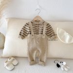 【66-90cm】サロペット＆セーター ベビー カジュアル ニット - 画像 (5)