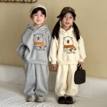 【80-150cm】セットアップ キッズ 厚手 クマ柄 - 画像 (3)