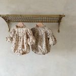 【66-90cm】ロンパース ベビー 花柄 スウィート