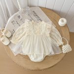 【66-90cm】ロンパース ベビー レース プリンセス - 画像 (4)