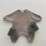 【66-90cm】ロンパース ベビーくま柄 長袖 スウェット - 画像 (4)