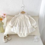 【66-90cm】ロンパース ベビー レース プリンセス - 画像 (5)