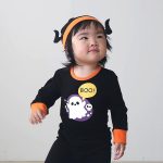 【73-100cm】ゴースト柄＆帽子セット ベビー ハロウィン - 画像 (4)