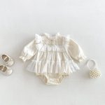 【66-90cm】ロンパース ベビー レース プリンセス - 画像 (2)