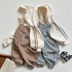【66-90cm】ロンパース ベビー Mロゴ 帽子付き - 画像 (3)