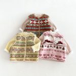 【80-130cm】ベスト 女の子 もこもこ 花柄 レトロ - 画像 (15)