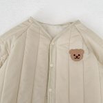 【66-90cm】ロンパース ベビー くま刺繍 中綿 防寒 - 画像 (12)