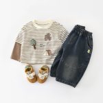 【73-120cm】Tシャツ 男の子 レイヤード ボーダー - 画像 (6)