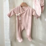 【66-90cm】オールインワン ベビー ナチュラル 無地 - 画像 (6)