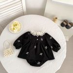 【66-130cm】ロンパースorワンピース 女の子 姉妹服 フリル襟 - 画像 (10)