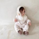 【73-90cm】オールインワン ベビー 韓国風 厚手プリンセス風 - 画像 (7)