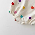 【66-90cm】ロンパース ベビー カラフル ハート - 画像 (5)