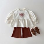 【90-150cm】トップス 女の子 英字 刺繡 スウィート - 画像 (3)