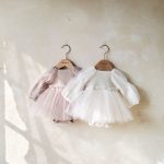 【66-90cm】ロンパース ベビー パフスリーブ チュール - 画像 (2)