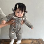 【66-100cm】オールインワン ベビー キツネ柄 セーター - 画像 (6)