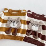 【73-100cm】セットアップ ベビー 可愛い クマ ボーダー - 画像 (15)