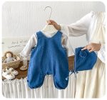 【66-90cm】サロペット ベビー ポケット付き デニム - 画像 (8)