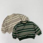 【80-130cm】トレーナー キッズ ボーダー クルーネック スウェット - 画像 (12)