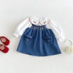 【73-110cm】ワンピース 女の子 デニム ポケット付き - 画像 (2)