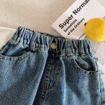 【80-130cm】ワイドパンツ キッズ デニム ゆったり シルエット - 画像 (8)