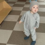 【66-90cm】長袖ロンパース ベビー お出かけ用 シンプル - 画像 (13)