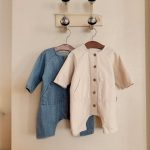 【予約販売】【66-90cm】オールインワン ベビー デニム 無地 - 画像 (5)