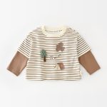 【73-120cm】Tシャツ 男の子 レイヤード ボーダー - 画像 (3)