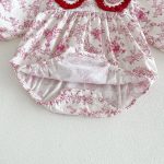 【66-130cm】ロンパースorワンピース ベビー 姉妹服 ローズ柄 - 画像 (16)