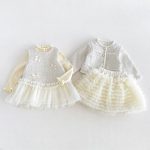 【80-130cm】セーターorワンピース 女の子 暖かい リボン - 画像 (3)