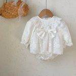【73-90cm】ロンパース ベビー レース プリンセス