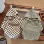 【73-110cm】アウター&ショートパンツ ベビー フード付き ニット