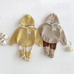 【73-110cm】フーディ＆レギンス ベビー 可愛い 帽子付き