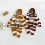 【73-100cm】セットアップ ベビー 可愛い クマ ボーダー