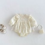 【66-90cm】ロンパース ベビー プリンセス フラワー