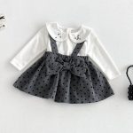 【66-90cm】セットアップ ベビー ドット リボン かわいい